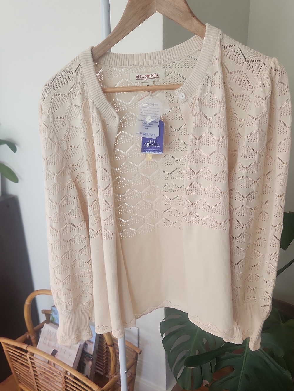 NWT April Cornell Sentiment Cardigan